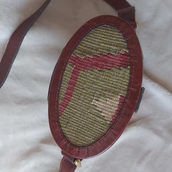 The Nomadic Collection Turkish Kilim leather bucket style bag vintage bohemian - Picture 3 of 16